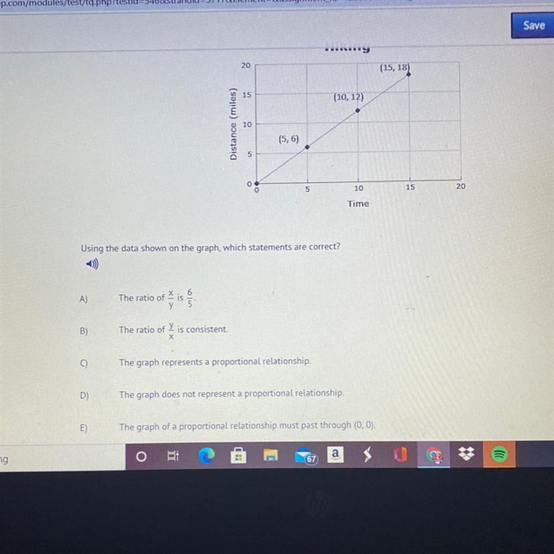 Using the data shown on the graph, which statements are correct-example-1