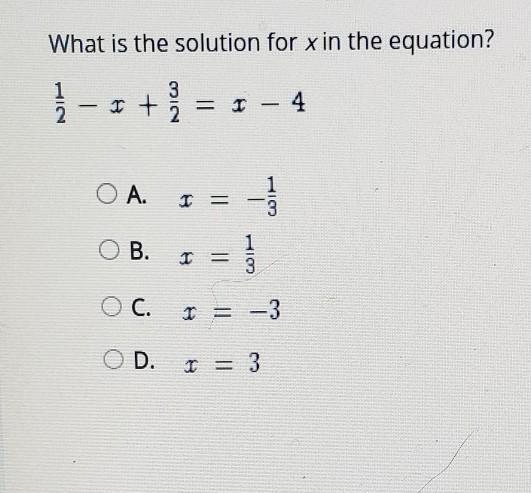 What is the solution for x in the equation?​-example-1