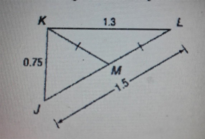 GEOMETRY TEST QUESTION 1. Classify JKL based on its sides. A equilateral B isosceles-example-1