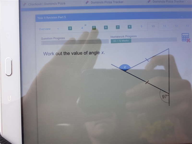 Work out the value of angle x-example-1