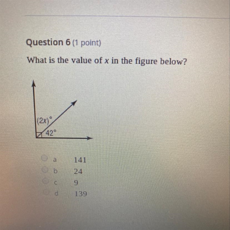 What is the value of x in the figure below?? please help!-example-1