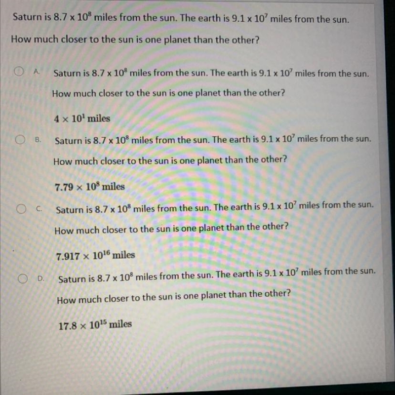 How much closer to the sun is one planet than the other?-example-1