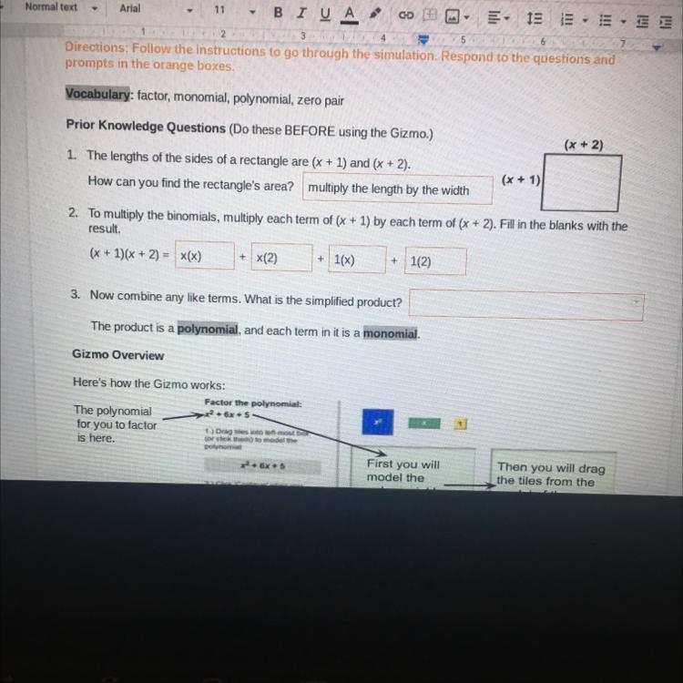 3. Now combine any like terms. What is the simplified product?-example-1