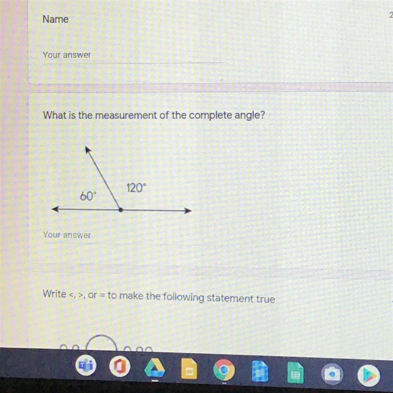 What is the measurement of the complete angle? 120° 60°-example-1