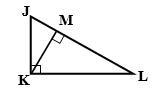 In triangle △JKL, ∠JKL is right angle, and KM is an altitude. JK=24 and JM=18, find-example-1