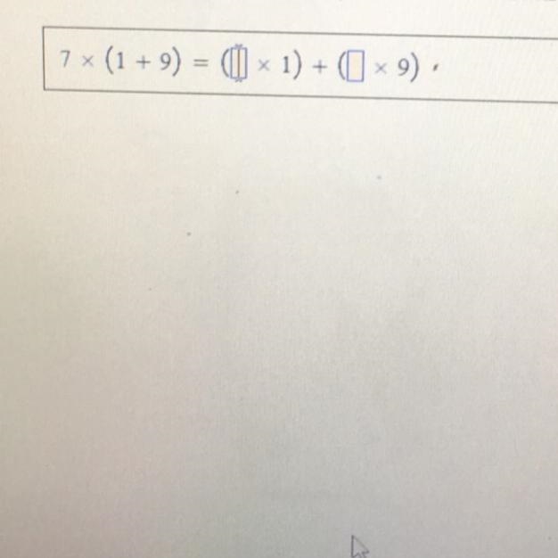 Use distributive property to fill in the blanks below-example-1