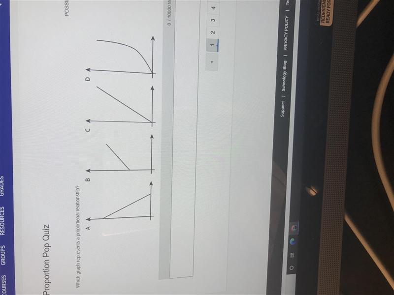 Which graph represents a proportional relationship .-example-1