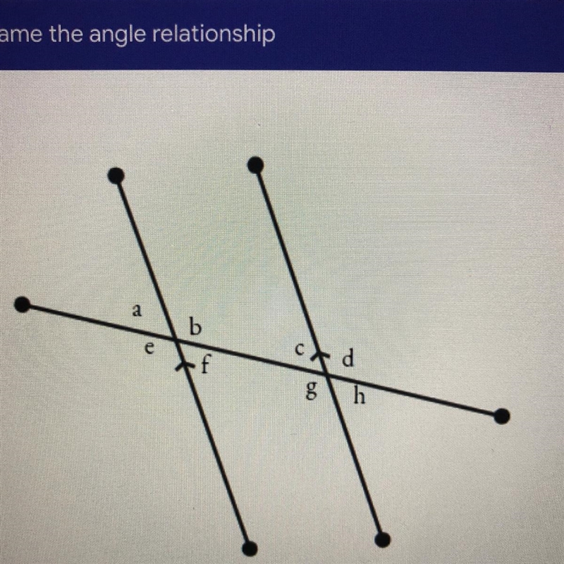 Name the angle relationships Angle c and D are???-example-1