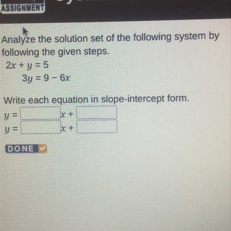 Analyze the solution set of the following system by following the given steps. 2x-example-1