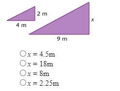 Use a proportion to find the missing side length in the following similar figures-example-1