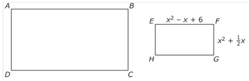 The perimeter of rectangle ABCD is four times greater than the perimeter of rectangle-example-1