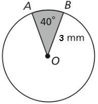 Find the area of sector AOB. Enter your answer in terms of a fraction of π and rounded-example-1