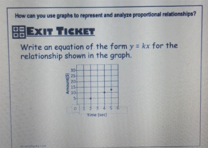 How can you use graphs to represent and analyze proportional relationships? EXIT TICKET-example-1