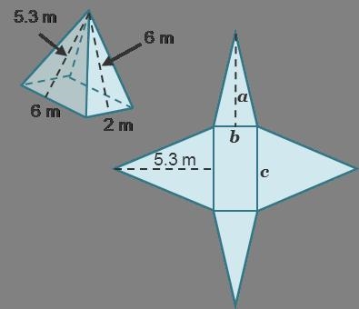 Label the net by defining each variable. a = *blank* m b = *Blank* m c = *blank* m-example-1