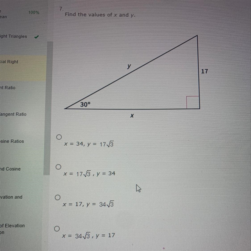 Help! Find the values of x and y-example-1