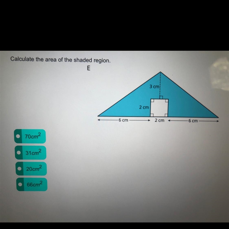 Calculate the area of the shaded region-example-1