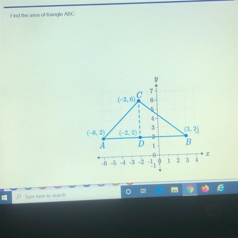 Find the area of triangle ABC please help asap!-example-1