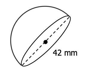 PLEASE HELP ME . Find the surface area of the hemisphere. *-example-1