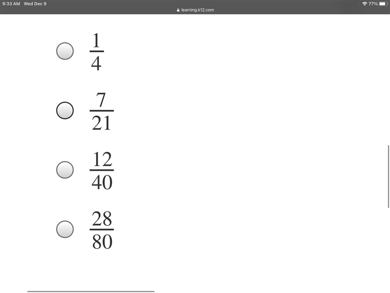 Which ratio forms a proportion with 1442? Bruh I will give y’all points and brainlesst-example-1