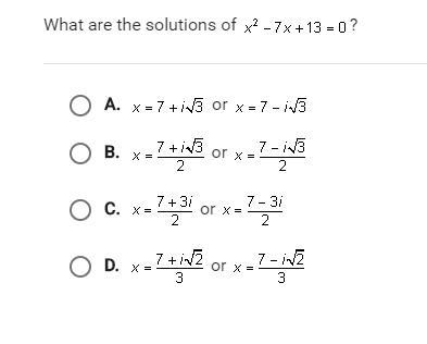 What are the solutions of x²-7x+13=0?-example-1