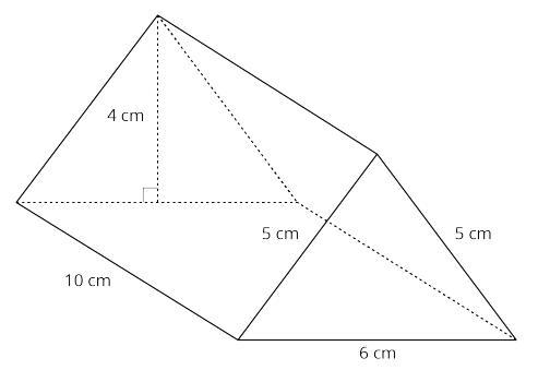 What is the Volume of the triangular prism, in cubic centimeters?-example-1