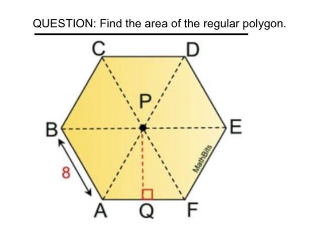 Find the area of the regular polygon... Uh how?-example-1