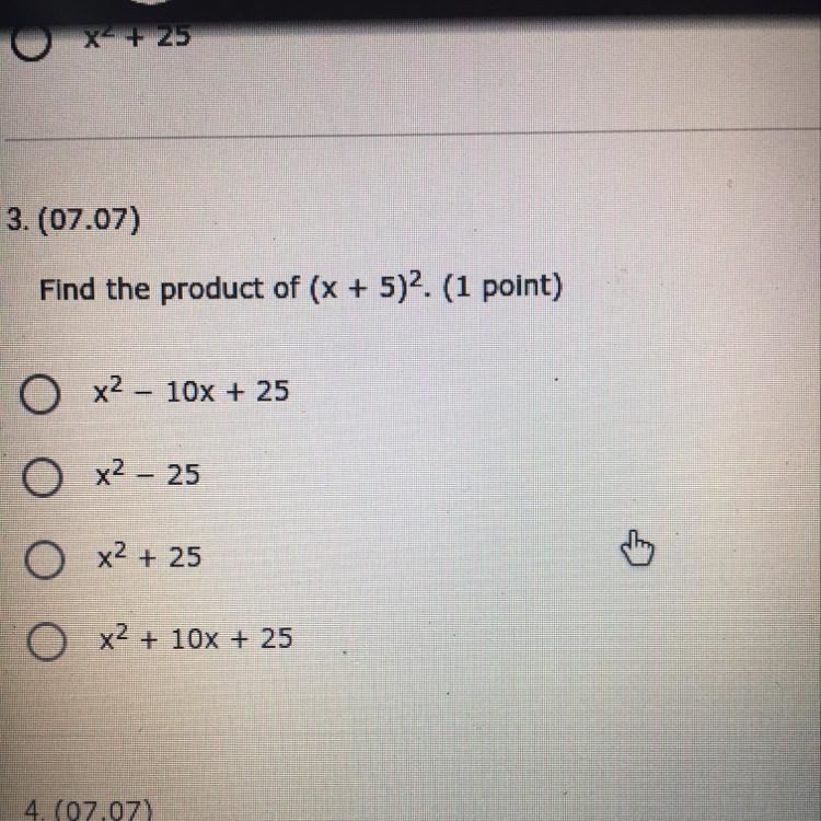 Find the product of (x+5)^2-example-1