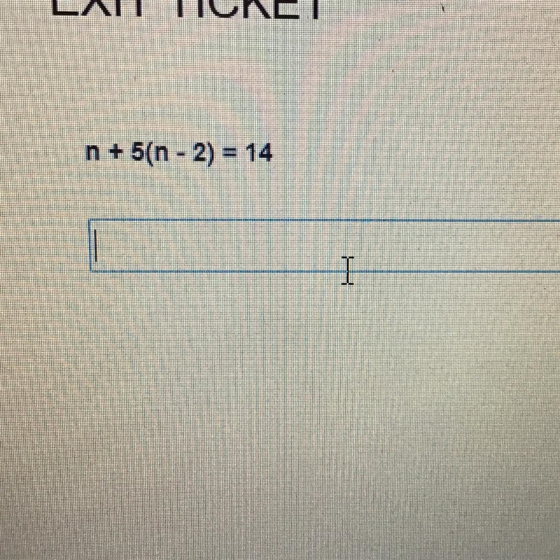 It just says to solve for n, anyone able to help me? :,)-example-1