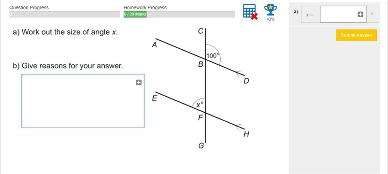 Solve for x and give reasons for your answer-example-1