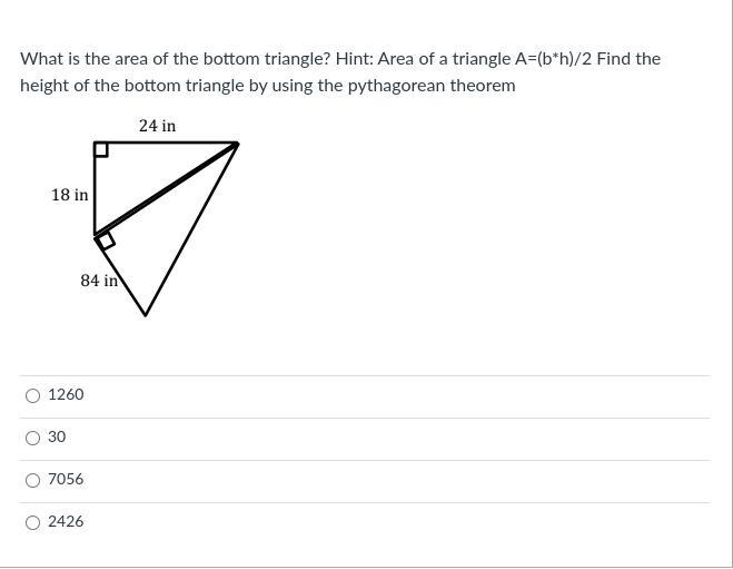 Pythagorean Theorem question-example-1