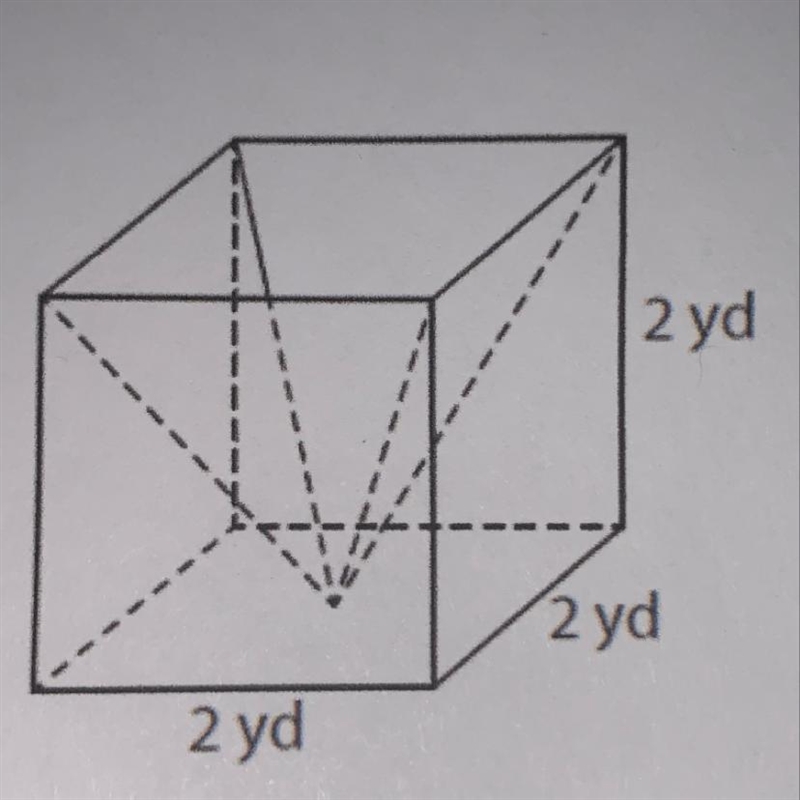 A concrete planter is formed from a square-based pyramid that was inverted and placed-example-1