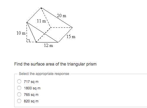 Help please!!! Urgent! 50 POINTS Find the surface area of the triangular prism-example-1