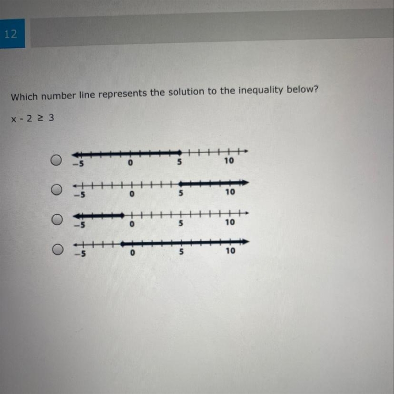 Which number line represents the solution to the inequality-example-1