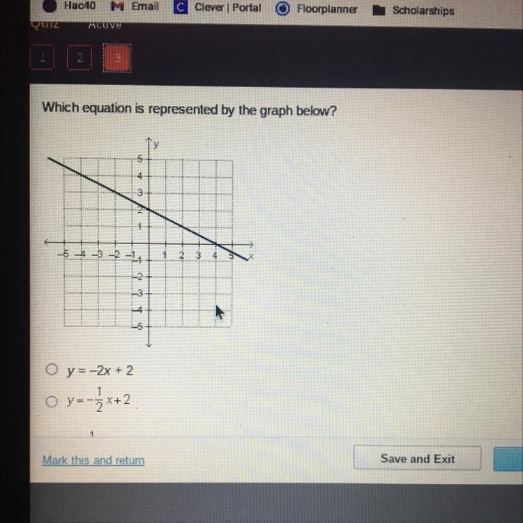 Which equation is represented by the graph below-example-1