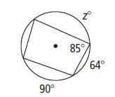 What is the value of z? A.95 B.126 C.77 D.154-example-1