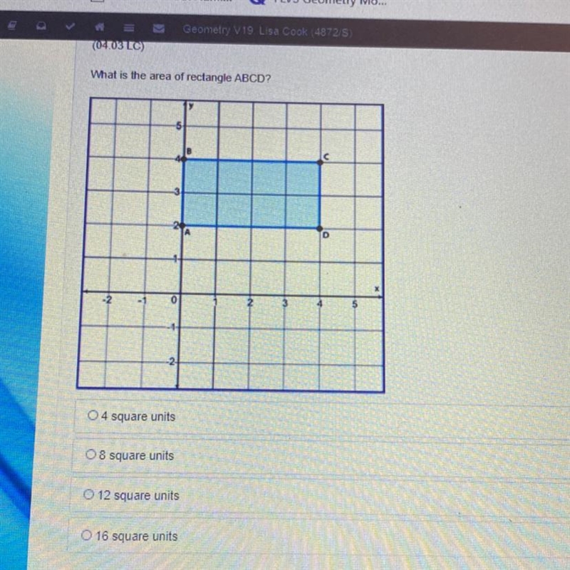 What is the area of rectangle ABCD?-example-1