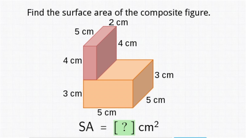 How do you find the surface area of this figure?-example-1