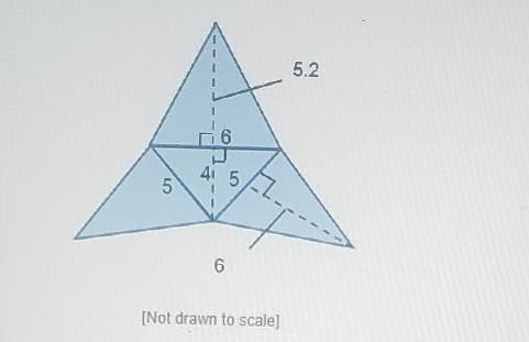 What is the surface area of the triangular pyramid shown? Round to the nearest tenth-example-1