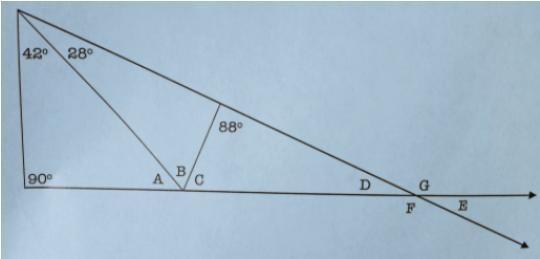 Find the measures of angles A, B, C, D, E, F, G.-example-1