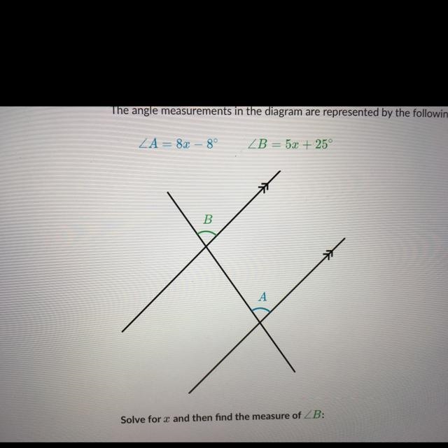 The angle measurements in the diagram are represented by the following expressions-example-1