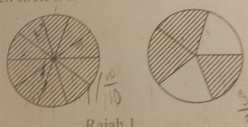 Calculate the total percentage of the shaded region in both circles. ​-example-1