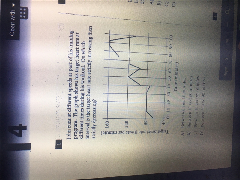 John runs at different speeds as part of his training program. the graph shows his-example-1