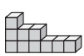 How many squares are in view on the front, side, and top? There are squares in view-example-1