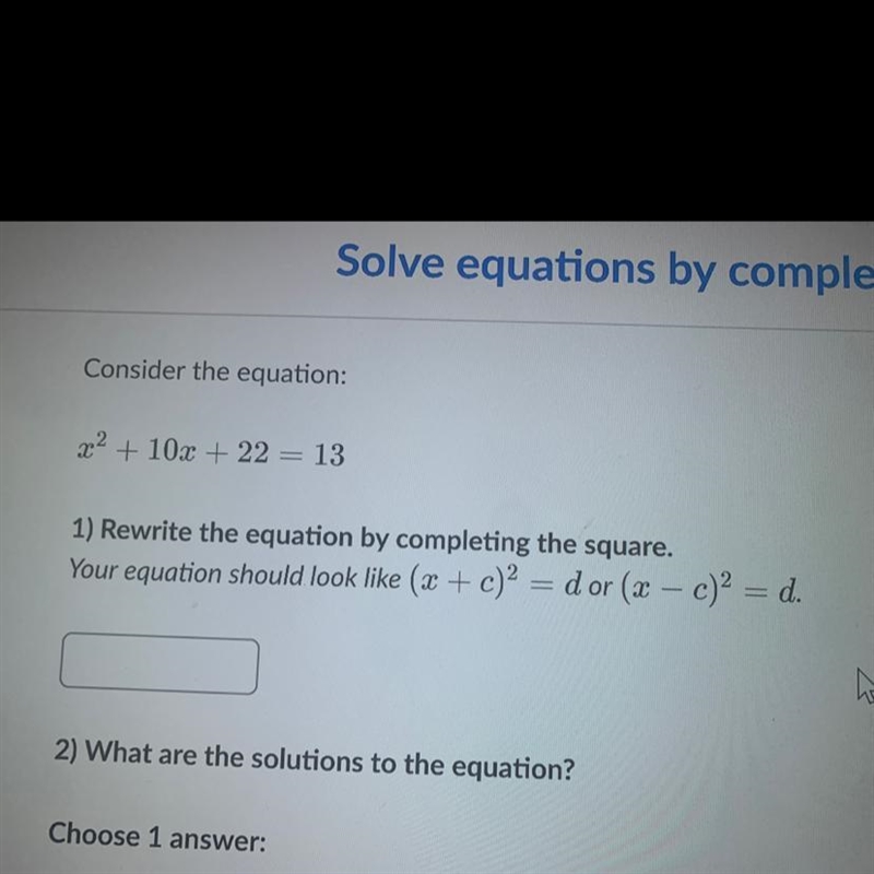 Help solve equations by completing the square-example-1