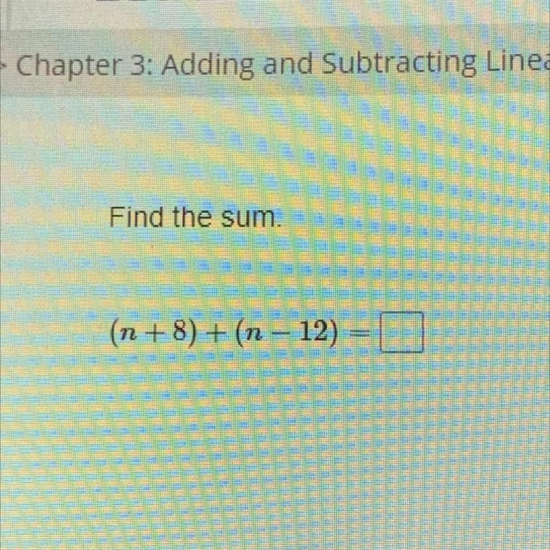 (n+8)+(n-12) solve plz help me!!!!-example-1