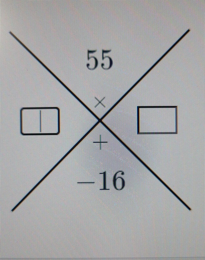 Write 2 numbers that multiply to the value on top and add to the value on bottom.​-example-1