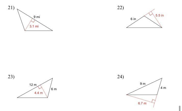 I need help please can someone help me find each area thank you-example-1