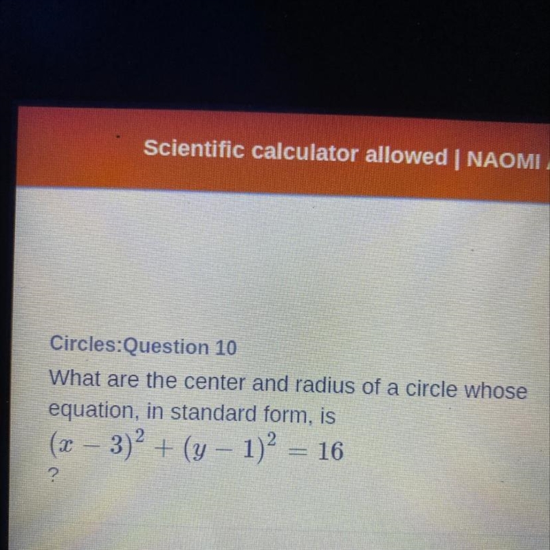 What is the center and radius?-example-1