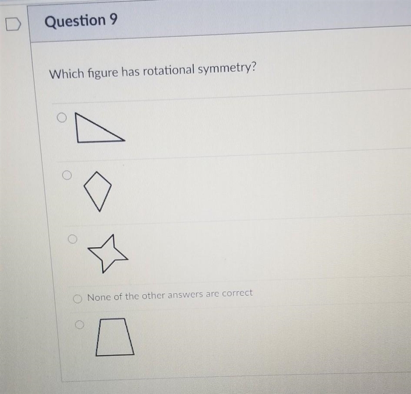 Which figure has rotation symmetry?​-example-1