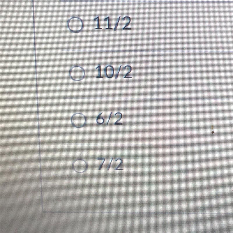 5 1/2 as an improper fraction is:-example-1